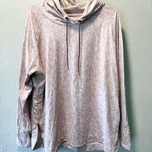 Ascend Light Pink Patterned Hoodie
